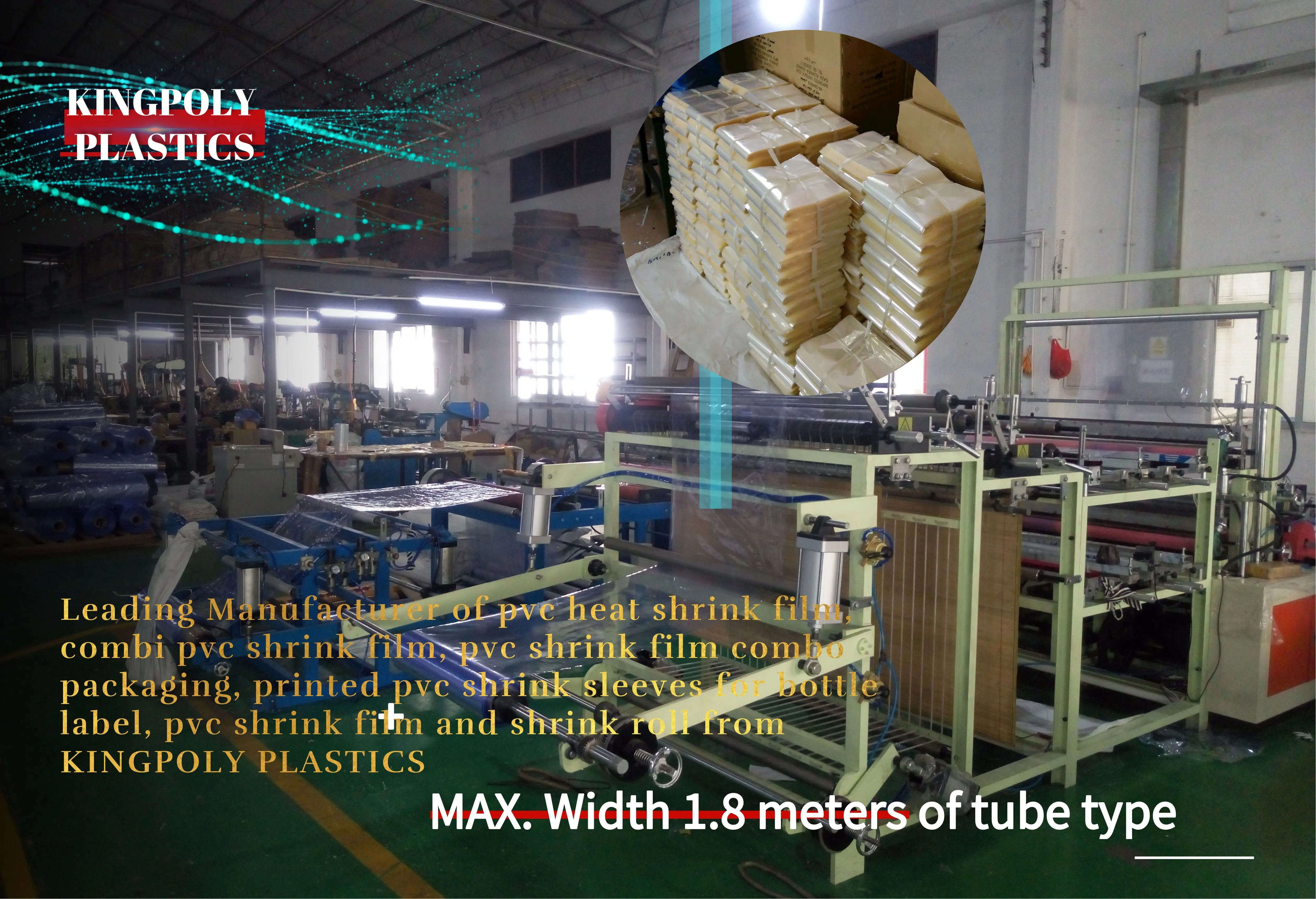 China Wholesale Insulation PVC heat shrink sleeve Lay-flat Width PVC Heat Shrink Wrap Tubing film 