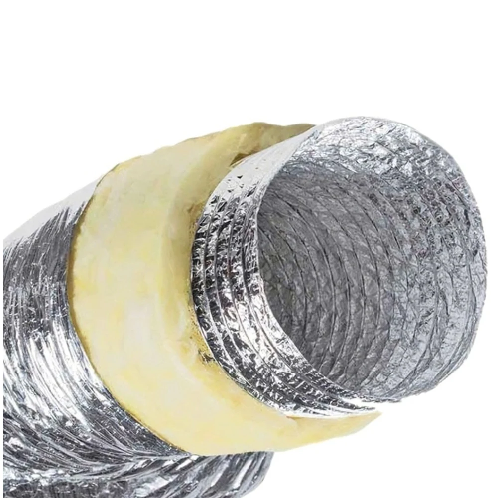Insulated Flexible Aluminum Duct for HVAC Systems Duct/Pipe Insulated Flexible Aluminum Duct Fiberglass Reinforced