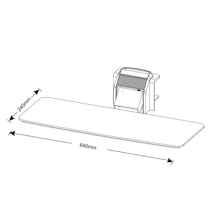 Office furniture adjustable ergonomic sliding computer under-desk keyboard tray