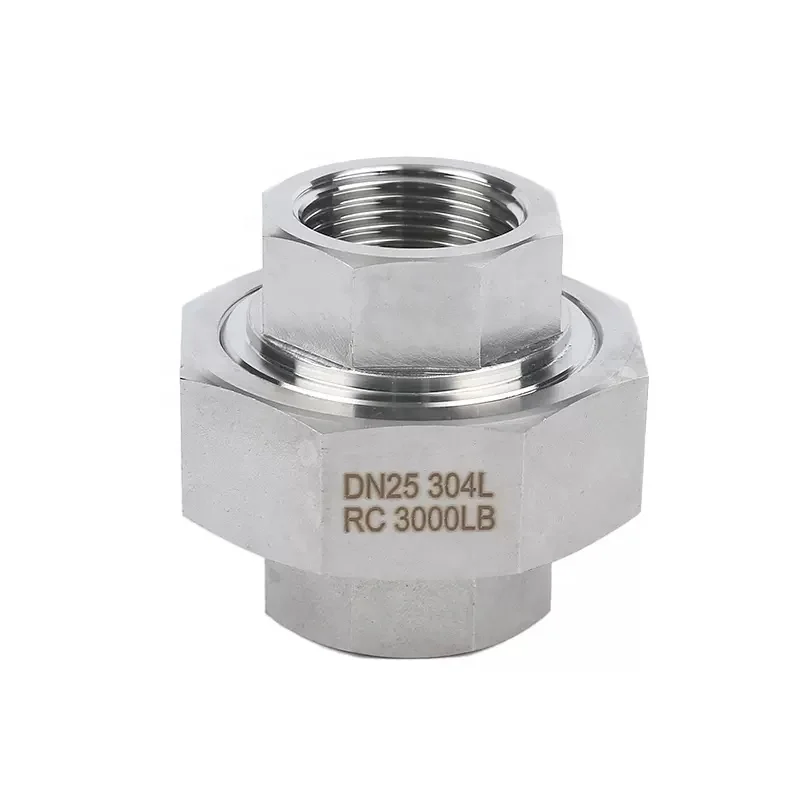 forged steel F304L 3000# high pressure metal seal union fitting for high temperature