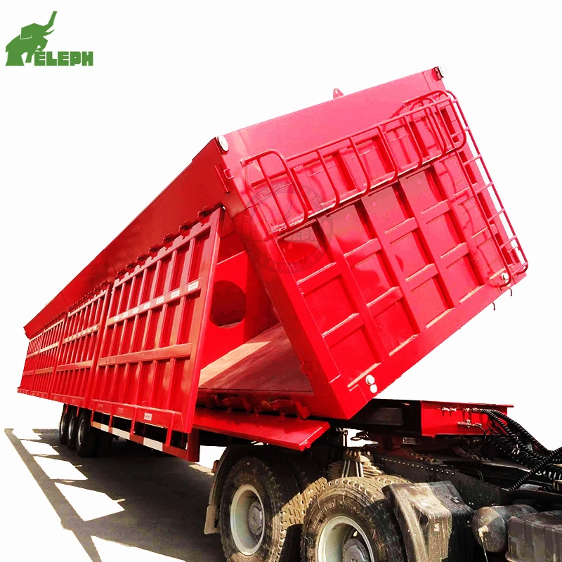 3 Axles 45 Cubic Meters Side Tipper Semi-Trailer