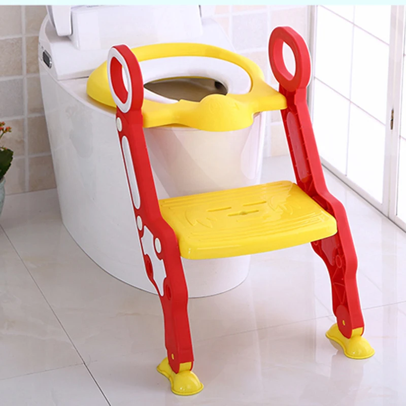 2022 New Multi-functional Auxiliary Cute Baby Toilet Ladder Toilet Seat Child  Folding Potty Wholesale