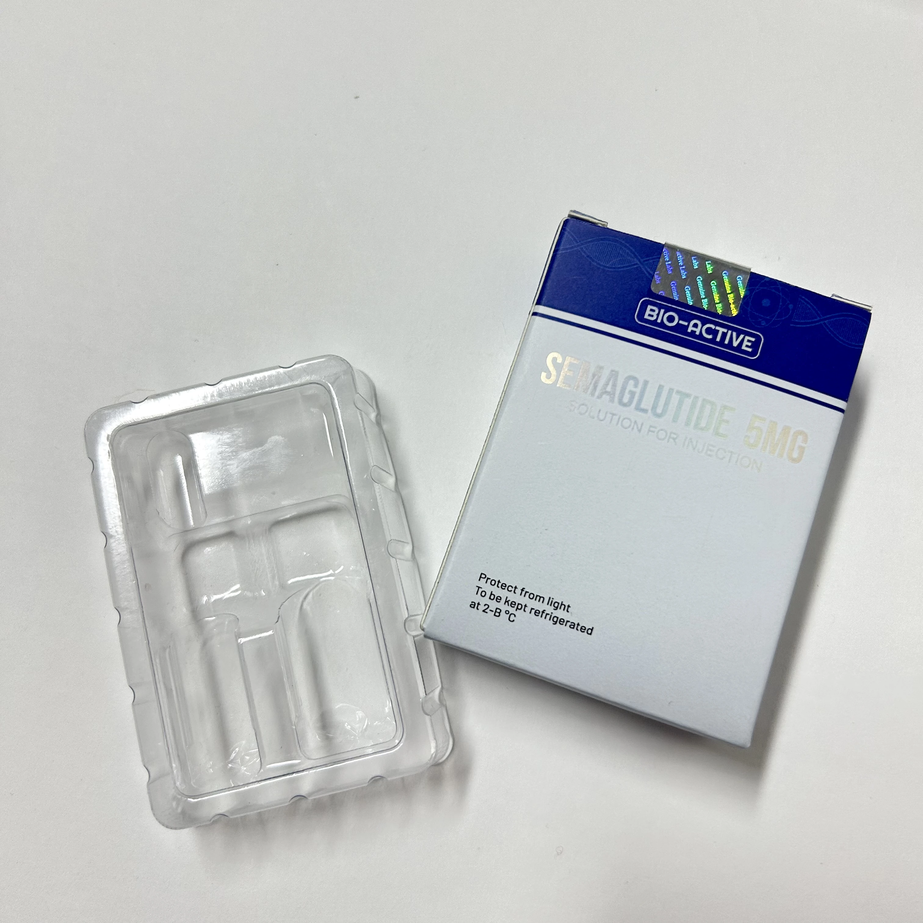VERY safe packing printing paper boxes 2ml/ 3ml multiple dose sterile vial packaging peptide paper box empty for hcg 5000iu