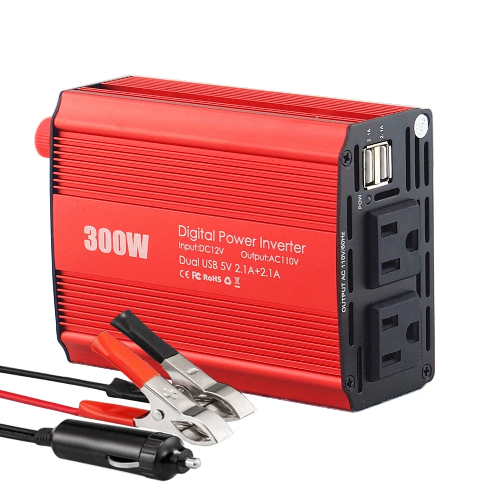 300W Power inverter china DC 12V to AC 110V 220V Modified Sine Wave For AC Outlet And USB Type A