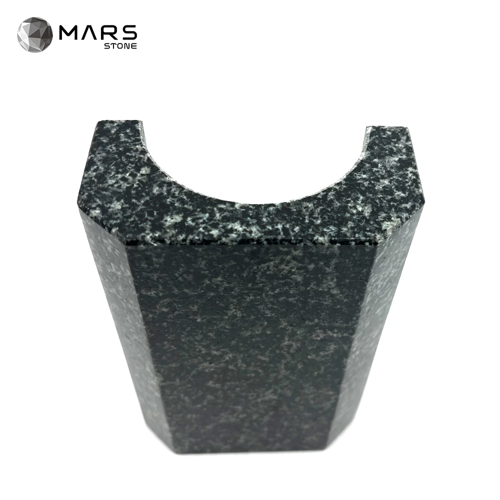 China Factory Black Granite Flower Memorial Grave Vases Customized Size Flower Vases Granite Pot For Cemetery Graves Tombstone