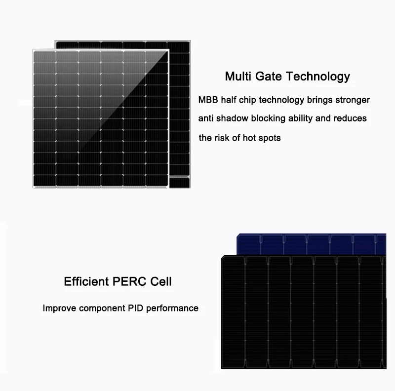 430w 440w 450w 550w 580w 585w 700w 700 w 710w 720w N-Type Half Cell Mono Solar Panel