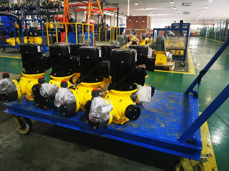 Chemical chlorine dosing pump for water treatment plant