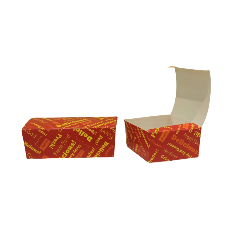 Environmentally Friendly Food Packaging Good Quality Chip Paper Box Without Handle