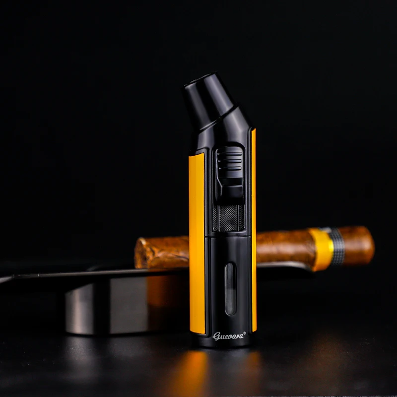 RTS Factory pen long torch lighter Single Blue flame Refillable gas one jet cigar lighter