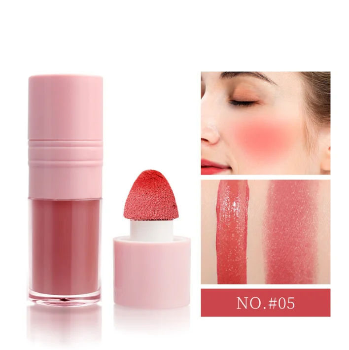 6 Colors Natural Long-lasting Makeup Cream Blush Waterproof Vegan Smooth Cheek Tint Liquid Blush