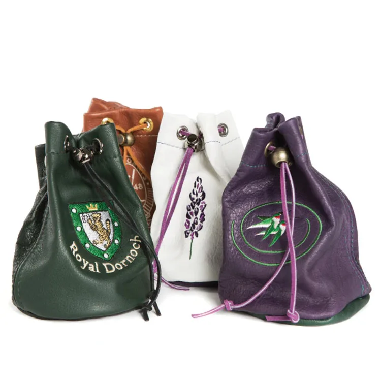 Golf Bag ball storage Personalized leather Bags most Popular golf pouch ball storage Bag  glove stash and Tees Golf Accessories