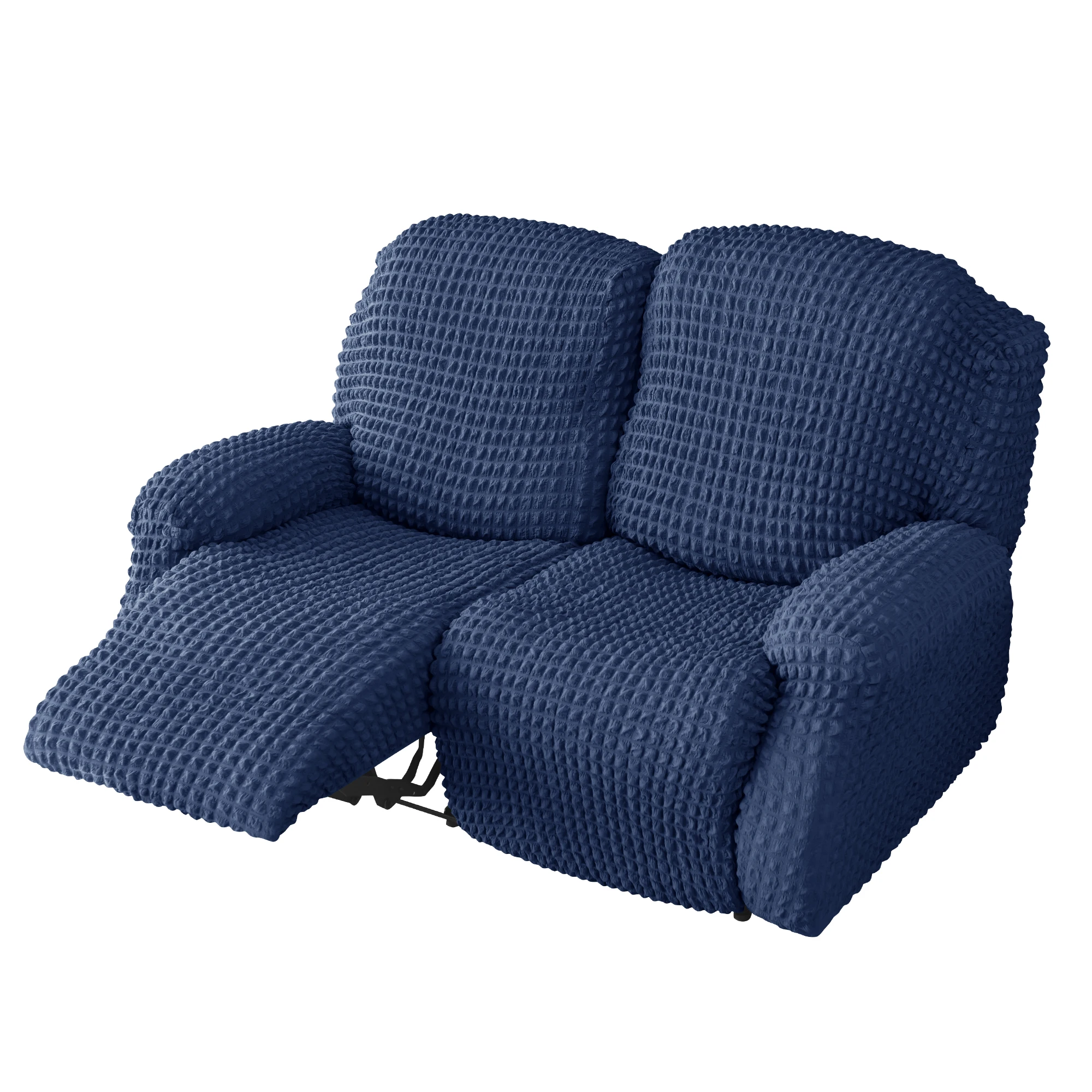 Hot Sale Recliner Two Seat Cover Bubble Stretch Recliner Couch Covers For 2 Cushion Form Fitted Sofa Slipcovers Sectional Sofa