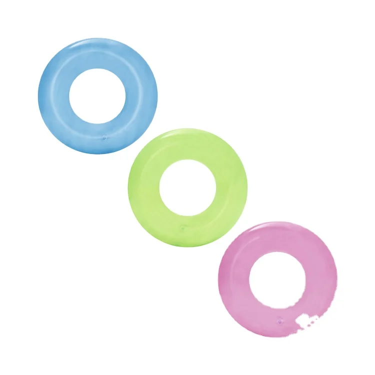 Hot Sales Water Sports Summer Toys Inflatable Solid Color Swim Ring