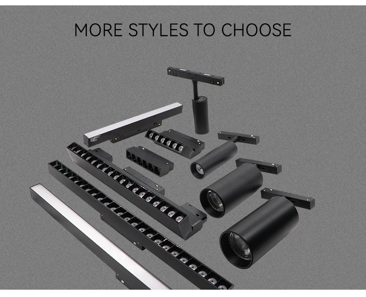 LED track spot light lamps 48 volt 2700K/3000K/3500K/4000K/6000K magnetic LED focus light 2 wires tracklight