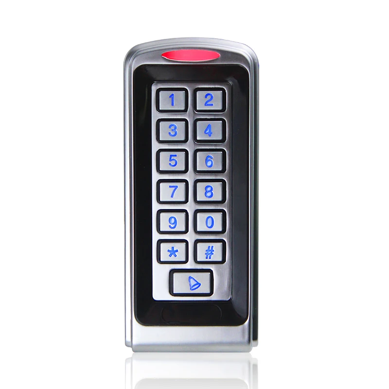 Factory Waterproof Zinc Alloy Metal Case RFID 125khz or 13.56MHz Work Standalone Reader Keypad Access Control Security System