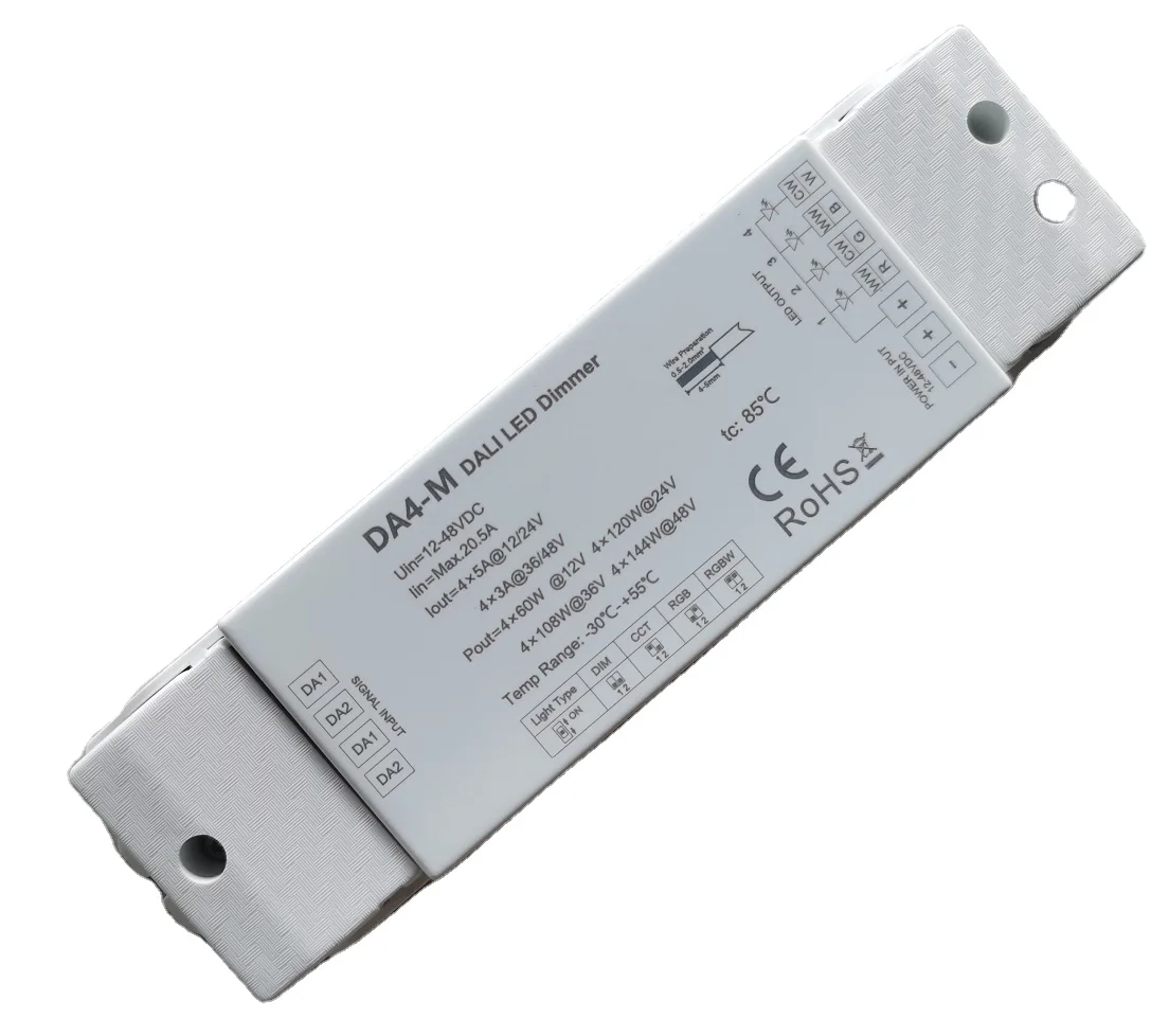 DANS CE SAA Dali 230V  DA4-M  DT8 4 channels led light  Controller Dimmer
