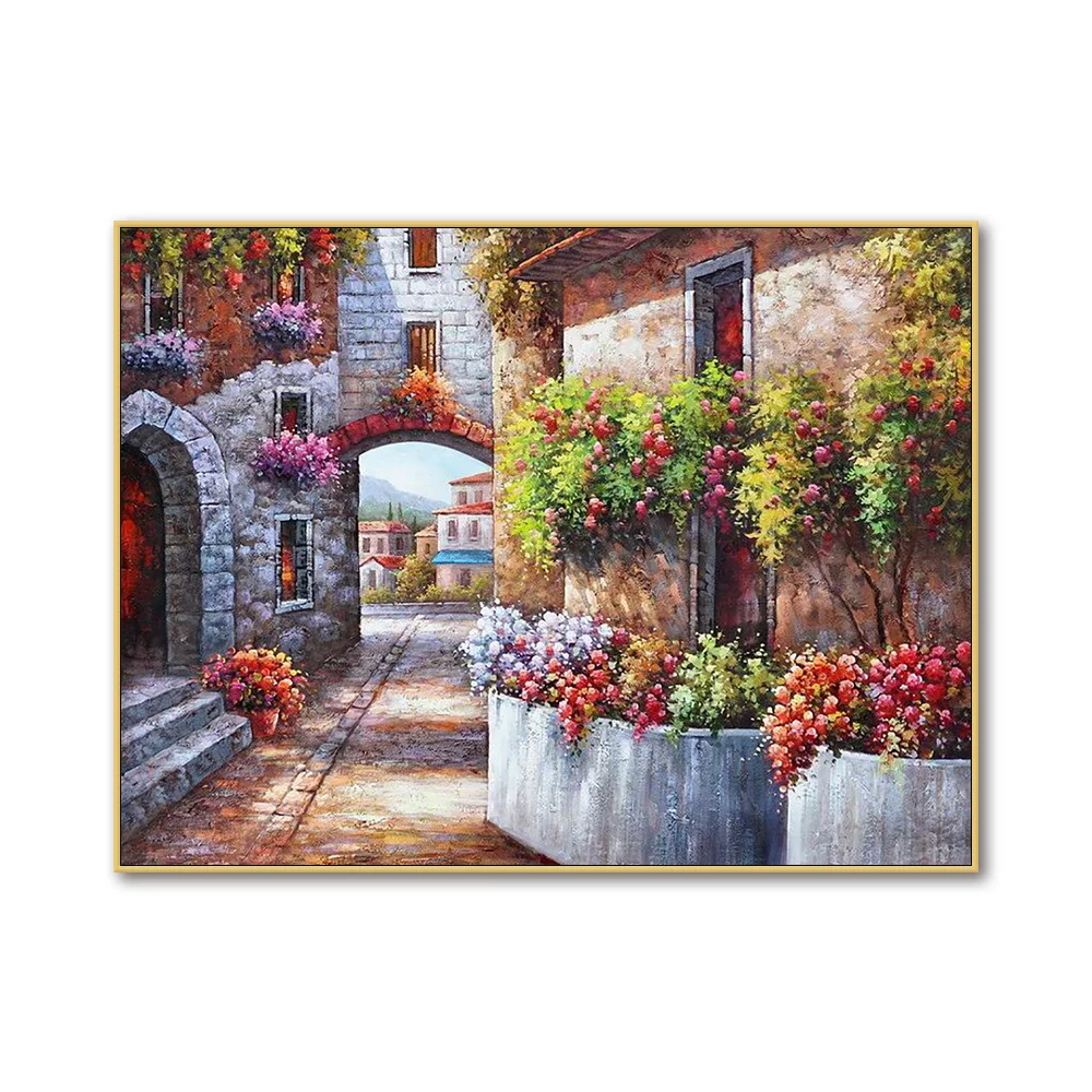 Cross Stitch Kits Embroidery DIY Needlework 11CT Stamped Kit and 14CT Counted Set for Home Decoration Patterns Landscape NCMS089