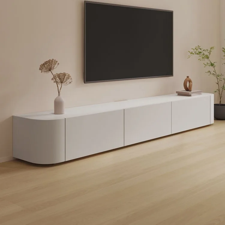 China factory Wholesale Modern Minimalist Solid Wood TV Stand two door two shelf  wooden  legs Tv cabinet