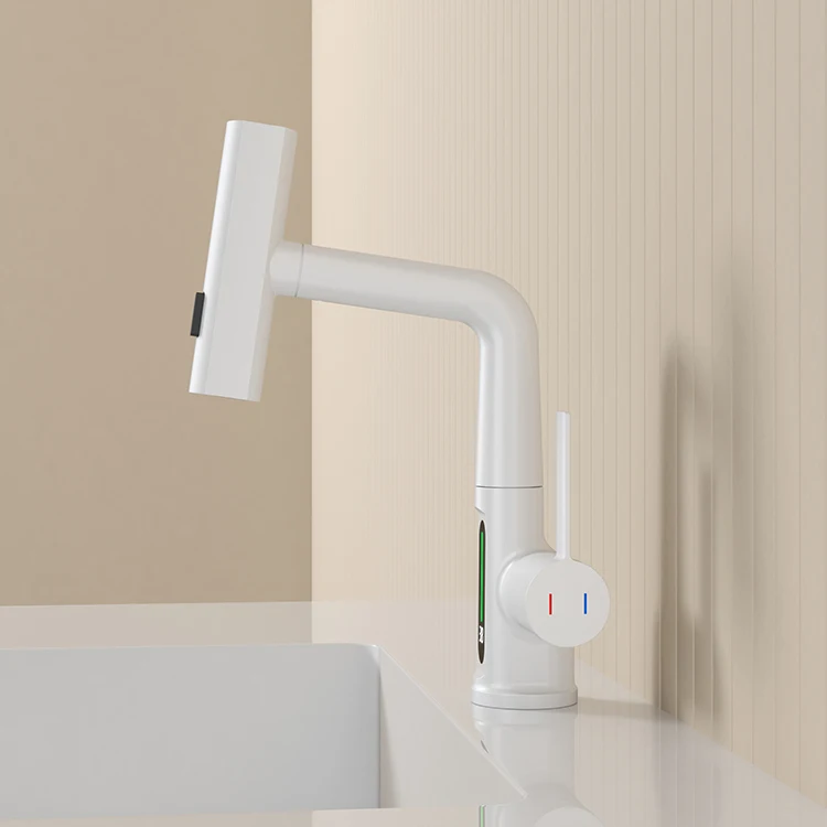 New Design Hot and Cold Water Tap One Hole Pull Down Bathroom Basin Mixer