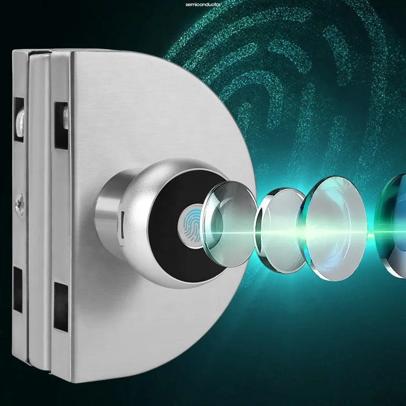 Защитные металлические Смарт офисные двери отпечатков пальцев цифровые раздвижные стеклянные дверные замки