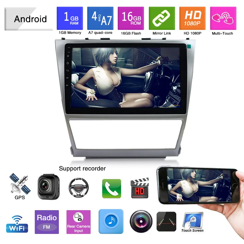 Gps-навигатор Android 10 автомобильный видеопроигрыватель для Toyota Camry 2006-2011