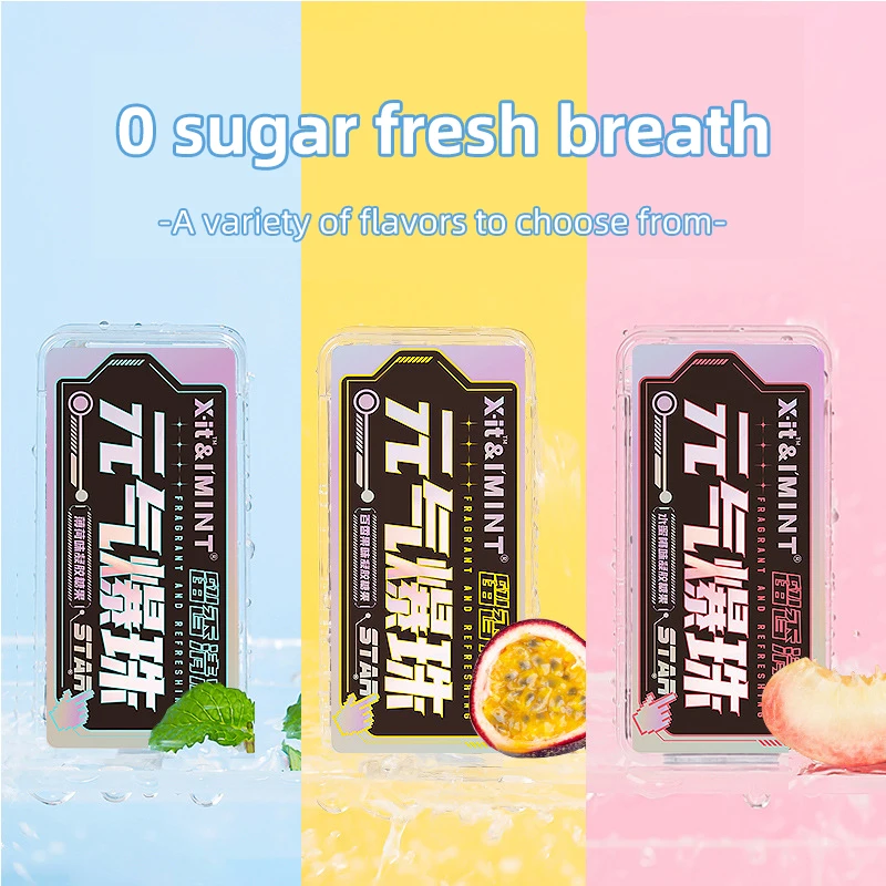 IMINT fruit mint candy fresh breath mint gel sweets sour and sweet exotic popping liquid candy social whitening chew gummies