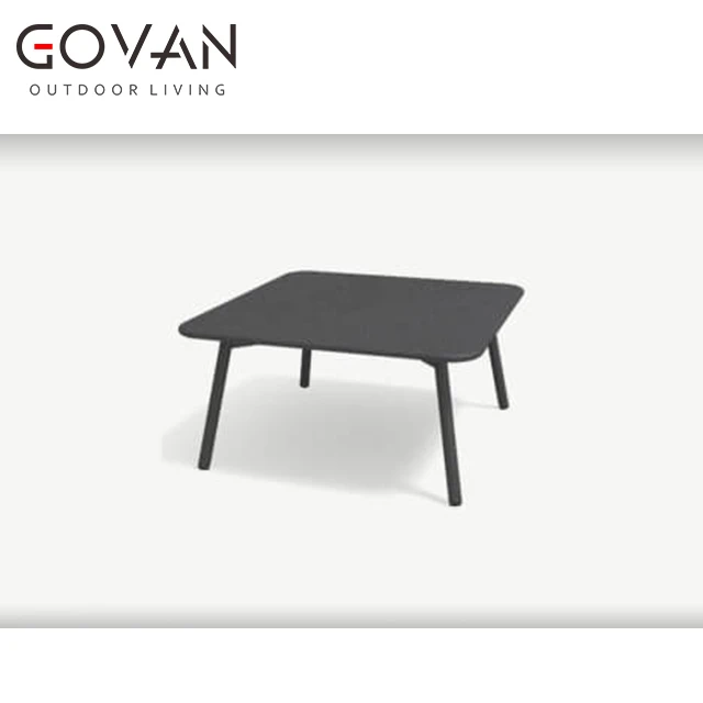 2023 Design Outdoor Coffee Table Modern Design with HPL Table Top Outdoor Metal Coffee Table Garden Hotel
