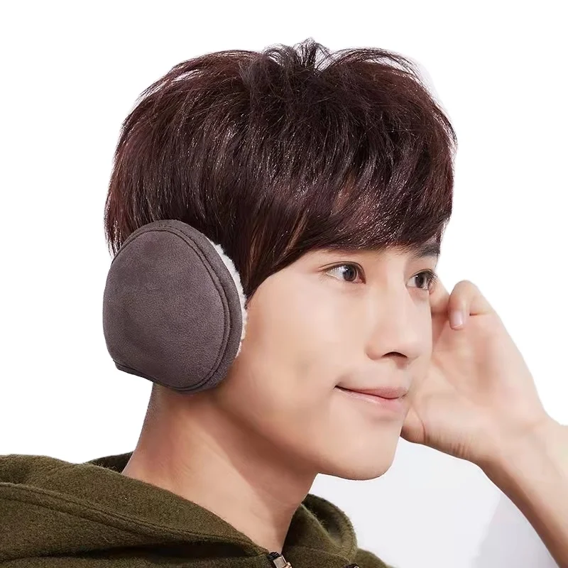 Хит продаж, бархатные Наушники унисекс, теплые замшевые складные теплые наушники из искусственного меха, зимние