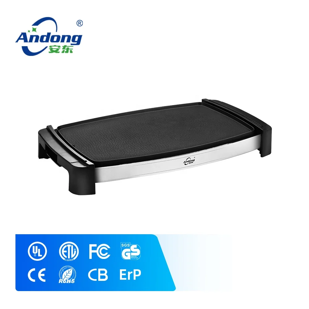 Andong indoor hot sales portable 1800 watts tabletop bbq grill electric nonstick baking pan with RoHS