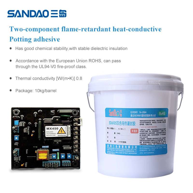 Cheap SD6105 Two Components Thermal Conductive Potting Compound Adhesives AB Glue for LED Power Circuit Board