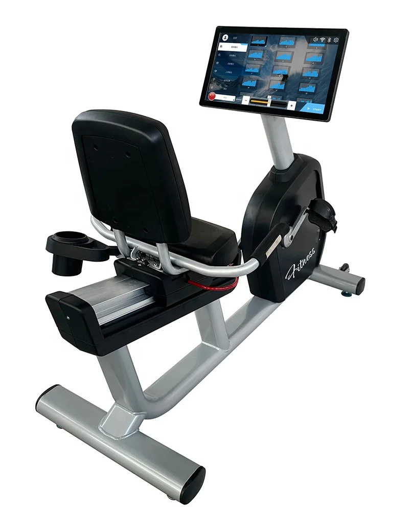 Индивидуальный логотип цветной кардио-тренажер для занятий мышцами Крытый Тренажерный Зал клуб оборудование лежачий велосипед с ЖК-21,5 на дисплее