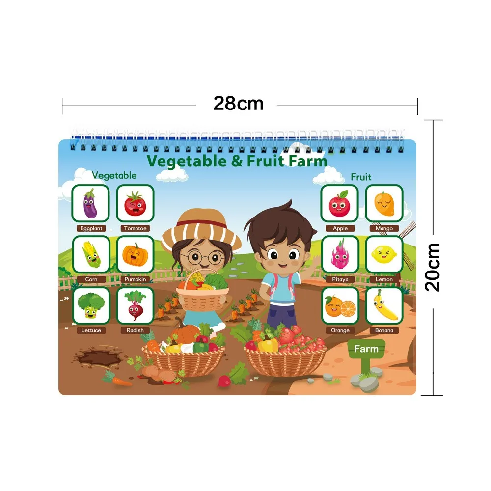 Preschool Learning Montessori Busy Quiet Book Toddlers Autism Sensory Kids Educational Toys Gift