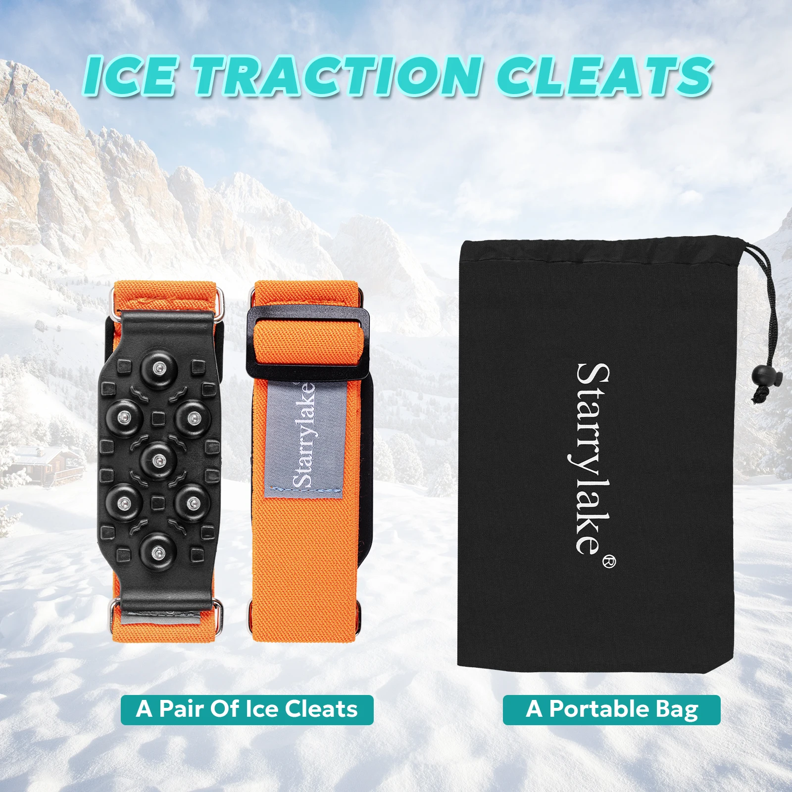 Ice Cleats for Shoes and Boots Anti-slip Shoe Covers suitable for walking on ice and snow Ice Fishing shoes