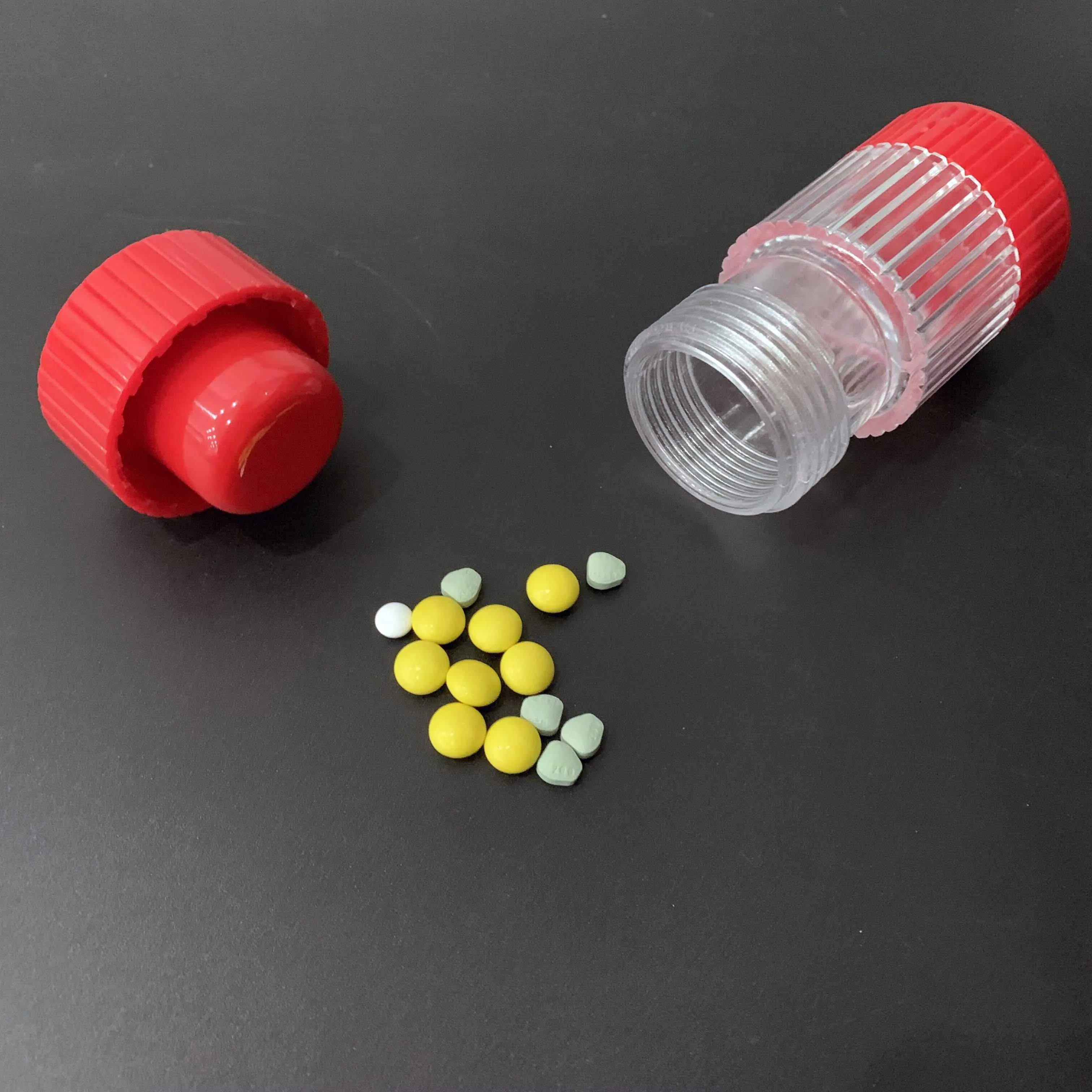 Travel 3 in 1 pill box with cutter and crusher tablet cutter pill crusher