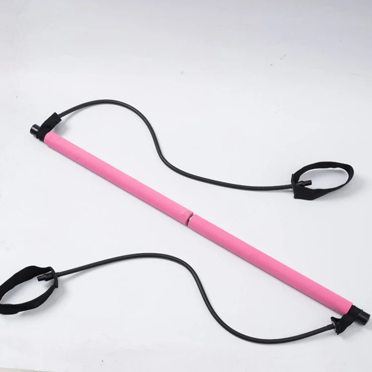 Pilates bar with resistance bands Yoga stick
