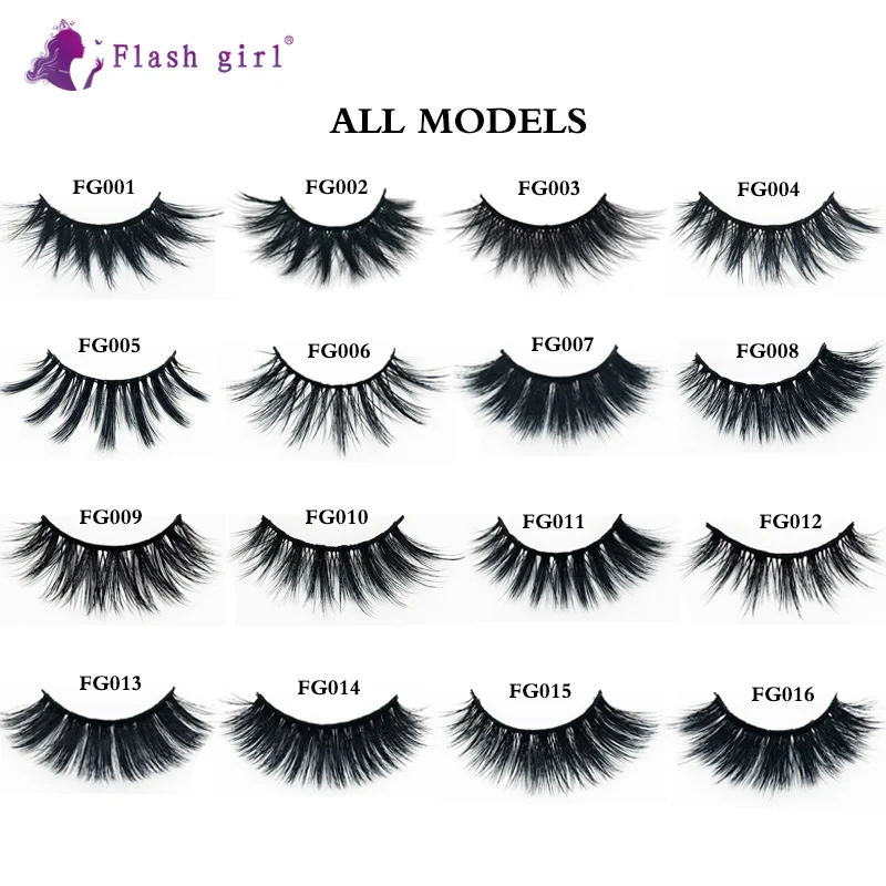 Dorpshipping mink lashes vendor FG series 16 models 1 pair natural false eyelashes hot sale