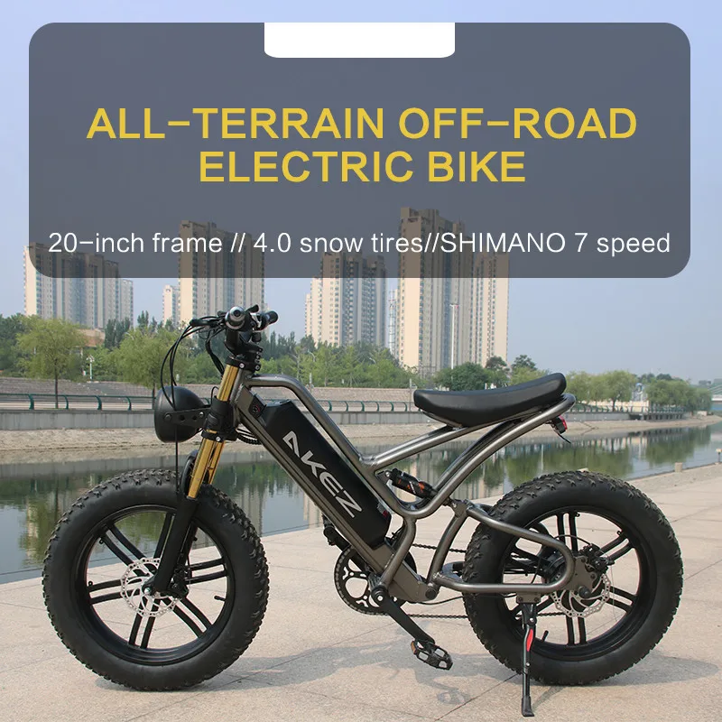 20 Inch Snow off-road fat tire ebike Electric Bike 48V17.5AH aluminum alloy enduro ebike frame e bike