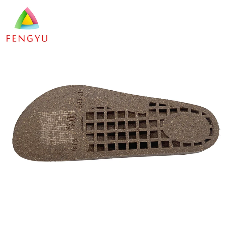 Unisex Wooden Arch Support Sweat Absorb Rubber Cork Material Outsole Leather Cork Sandal Mid Sole