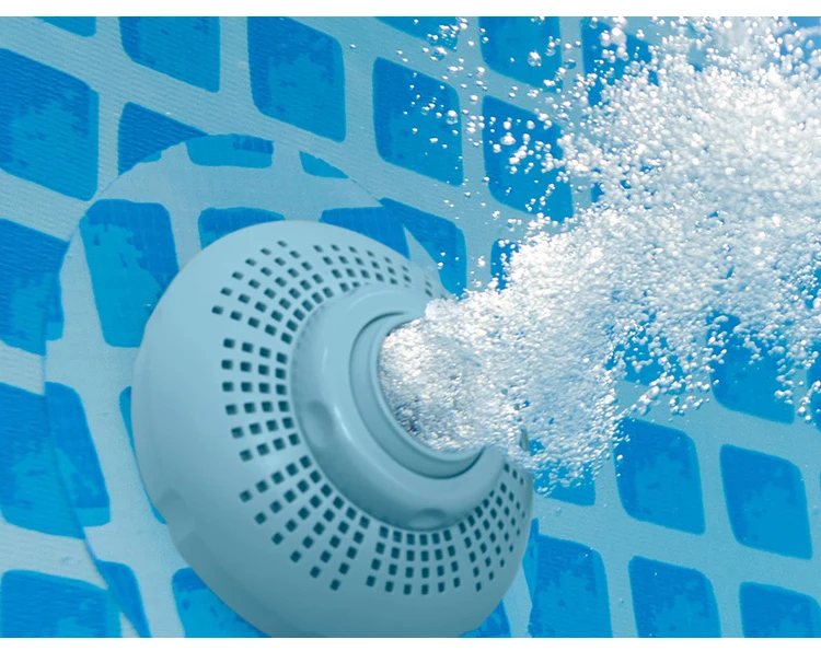 Intex 26378 Super XTR rectangular swimming pool Metal Frame Gray Plastic Above Ground Swimming Pool Water Park Set for Adults