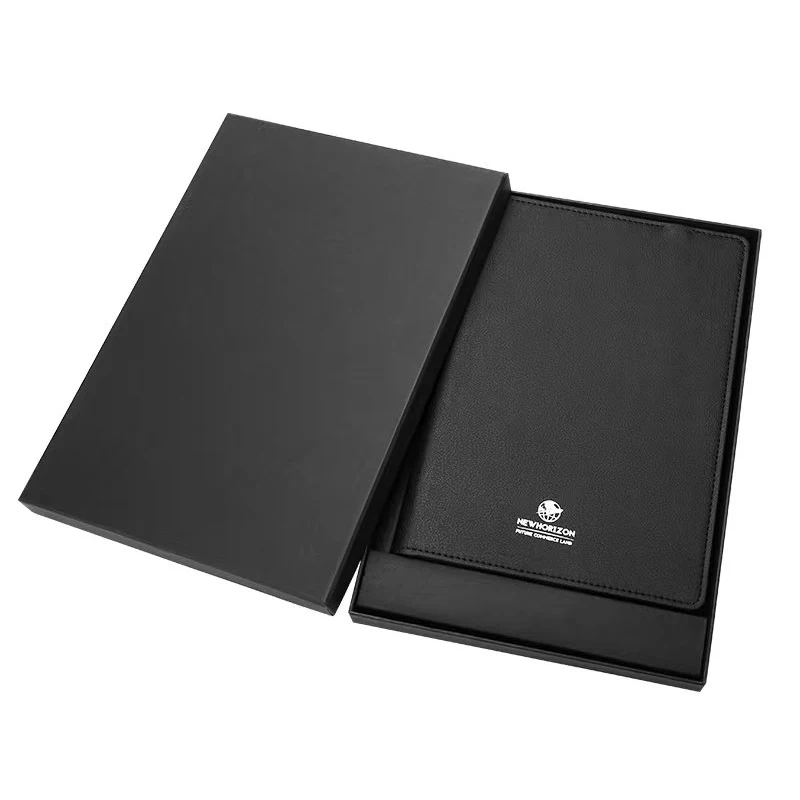 Promotional Sublimation Customizable Leather A5 Paper Notebook Agenda Wireless Phone Charger Journal Notebook