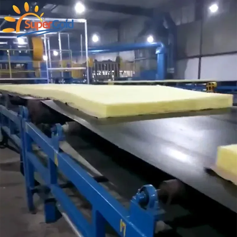 SuperGold fiberglass wool roll with reinforced polypropylene heat insulation materials glass wool blanket