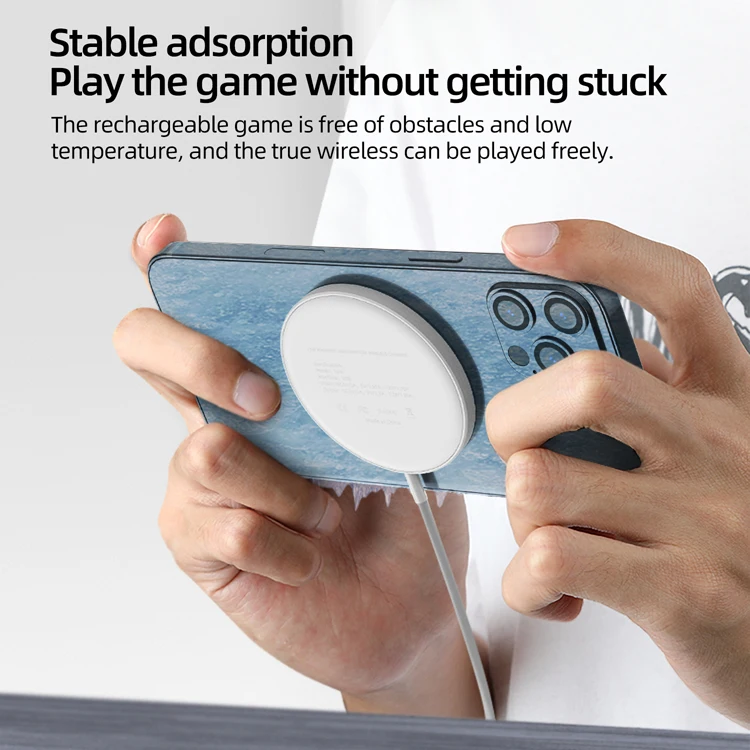  Factory direct magnetic suction quick charging 10W portable QI standard wireless charger can be