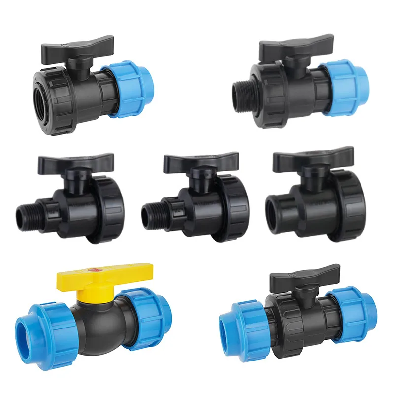 PP Compression Ball Valve pp single union female thread end ball valve