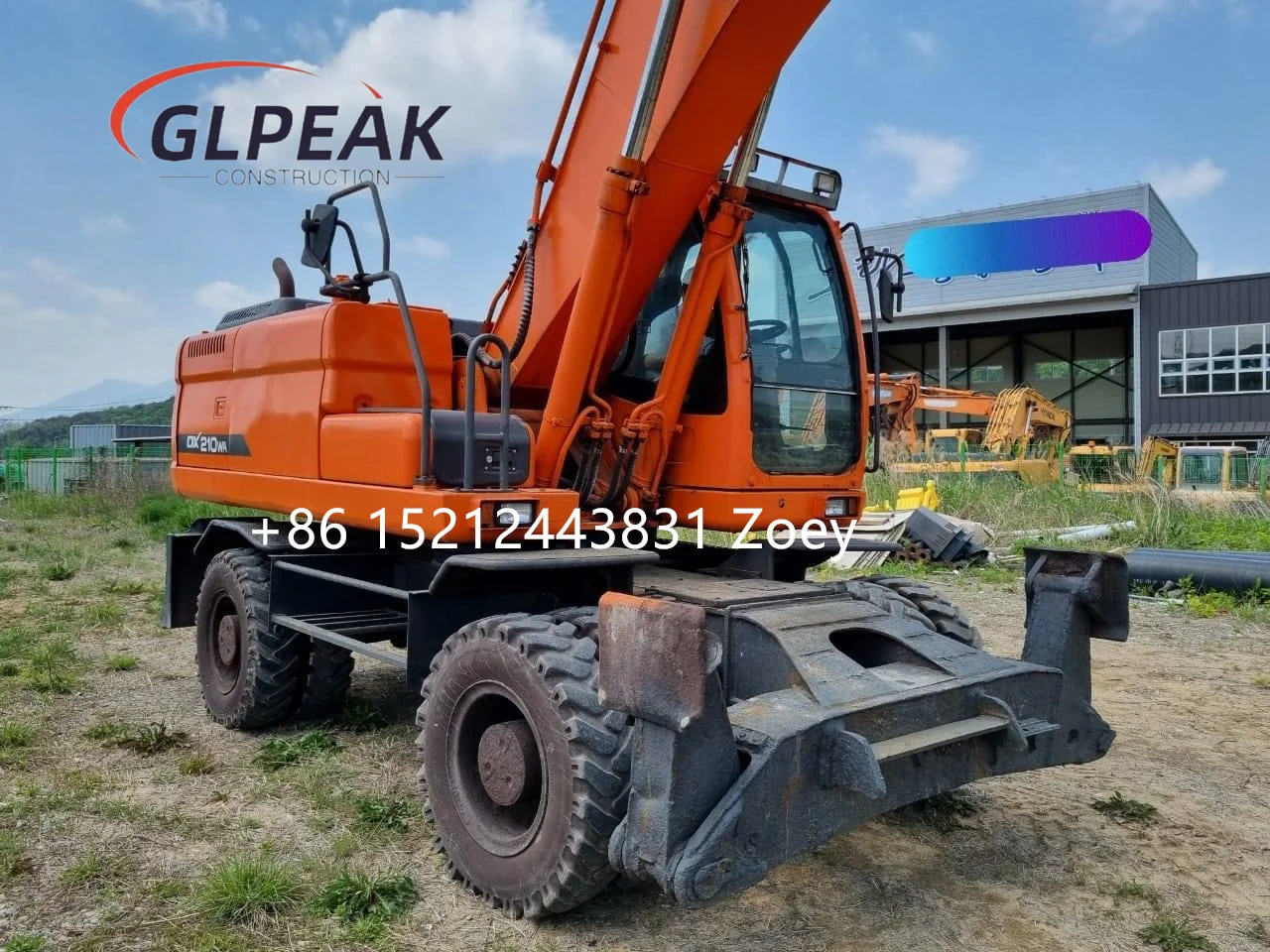Высокое качество б/у Doosan DX210W-7 колесный экскаватор красивое состояние с доступным послепродажным обслуживанием