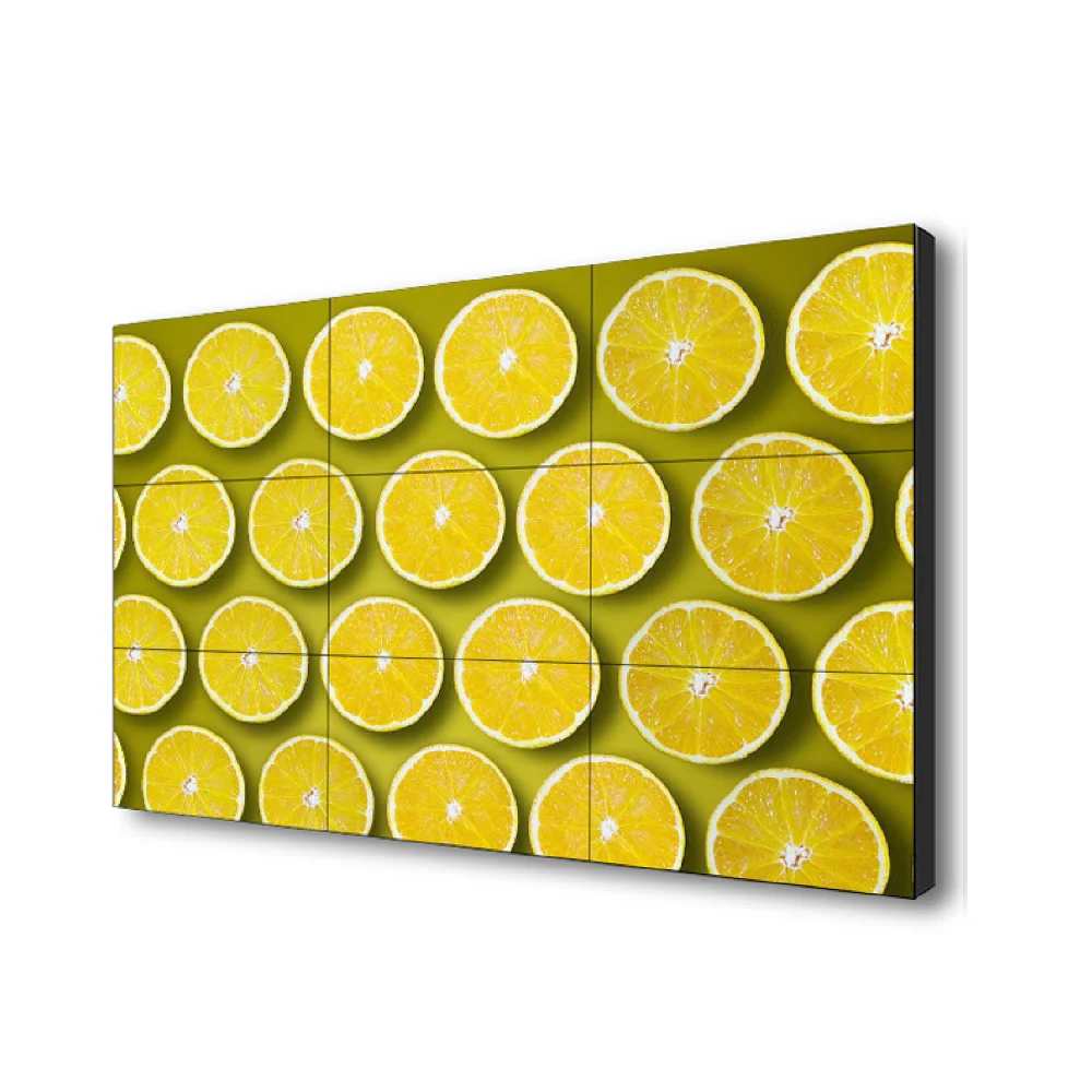 46 inch vertical 3x3 ultra narrow bezel 3.5mm splicing screen 4K lcd did video wall display
