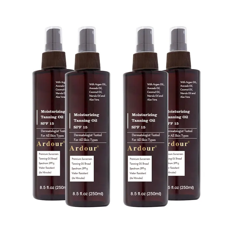 tanning oil spray Moisturizing UVA/UVB Sunscreen Tanning Oil Dark Self Tanner skin Correcting SPF 15 Moisturizing Tanning Oil