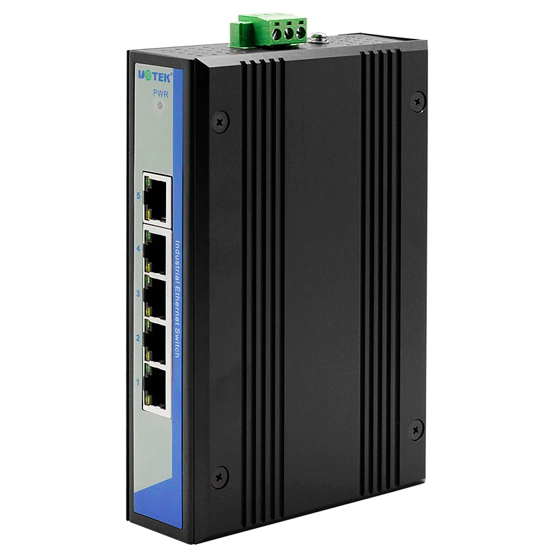  Неуправляемый коммутатор UTEK Industrial Ethernet 100M с 5