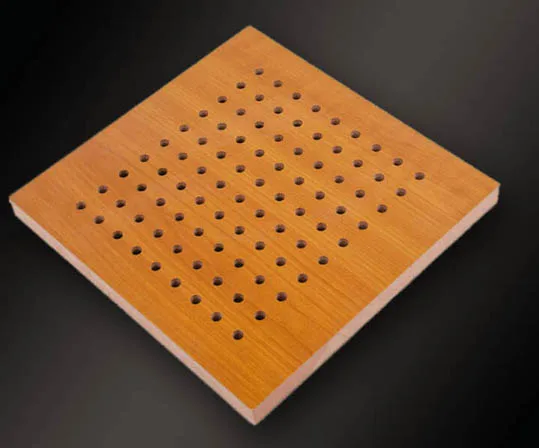 perforated wooden wall panel office building sound absorbing wall panel multi-purpose hall acoustic panel  recording studio