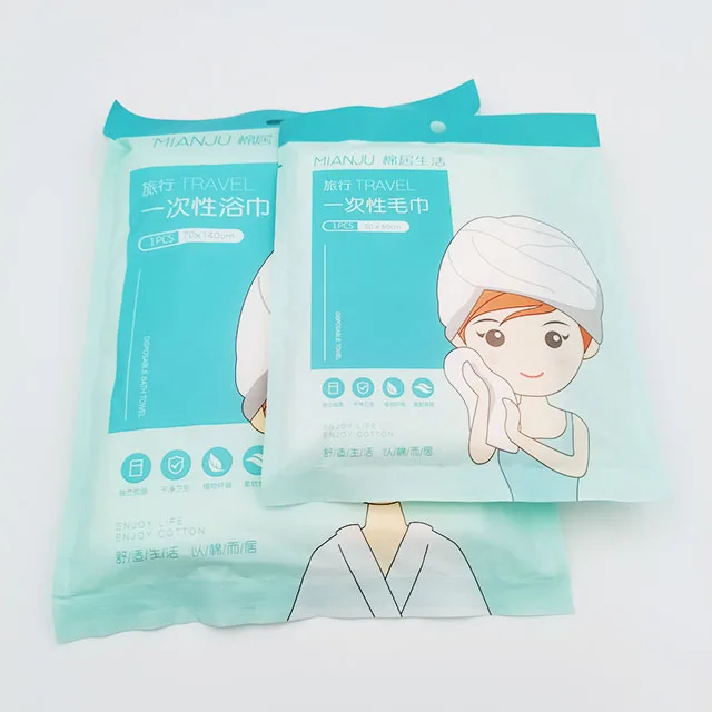 Private Label Portable Biodegradable Disposable Bath Shower Towel 40*70cm 140*70cm Square Adults Travel Hotel Outdoor Bathroom