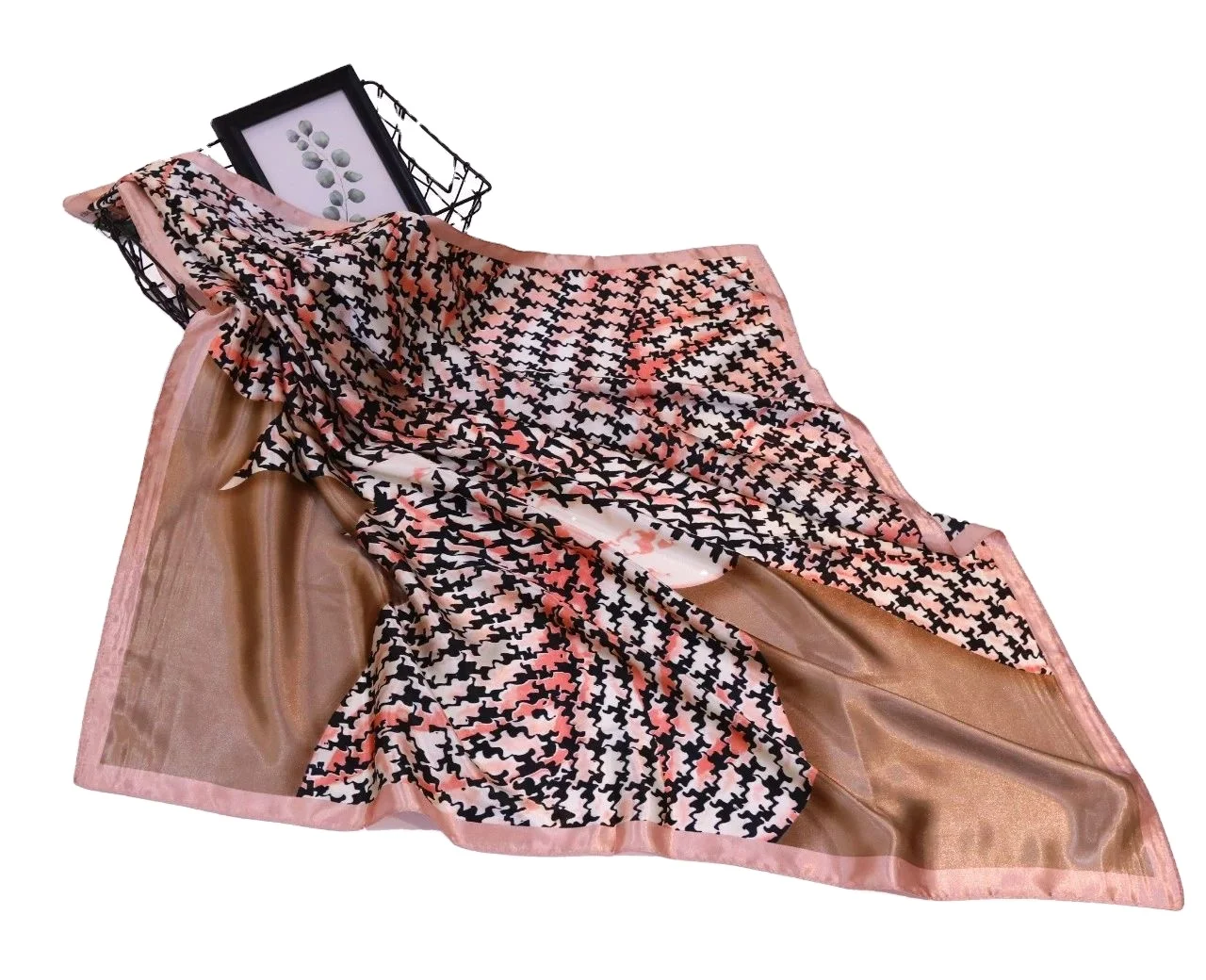 2021 Fashion Satin Silk Women Scarf For Women Shawls with Swallow Gird